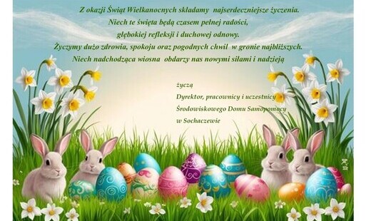 Kartka z życzeniami wielkanocnnymi