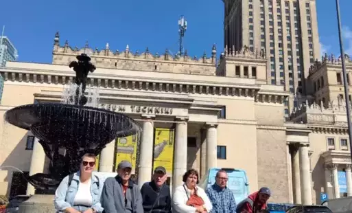 uczestnicy ŚDS podczas wycieczki w Warszawie